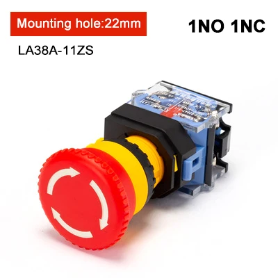 

Кнопка аварийного остановки 1NO 1NO/2NC, 22 мм