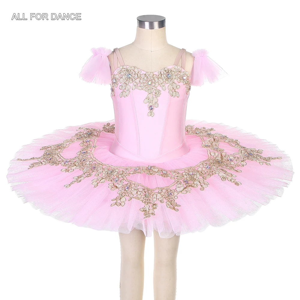 Персиковый розовый предпрофессиональный балетный танцевальный костюм-пачка BLL126