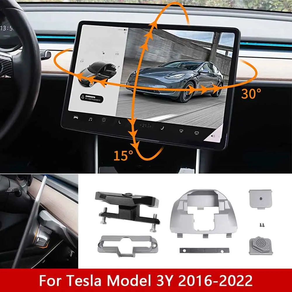 

For Tesla Model 3 Model Y Screen Swivel Mount Bracket Navigation Screen Rotating Holder up down scereen rotation 2022