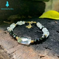 natural black spinel bracelet stone irregular jewelry wholesale design handmade gem beads healing women jewelry gifts
