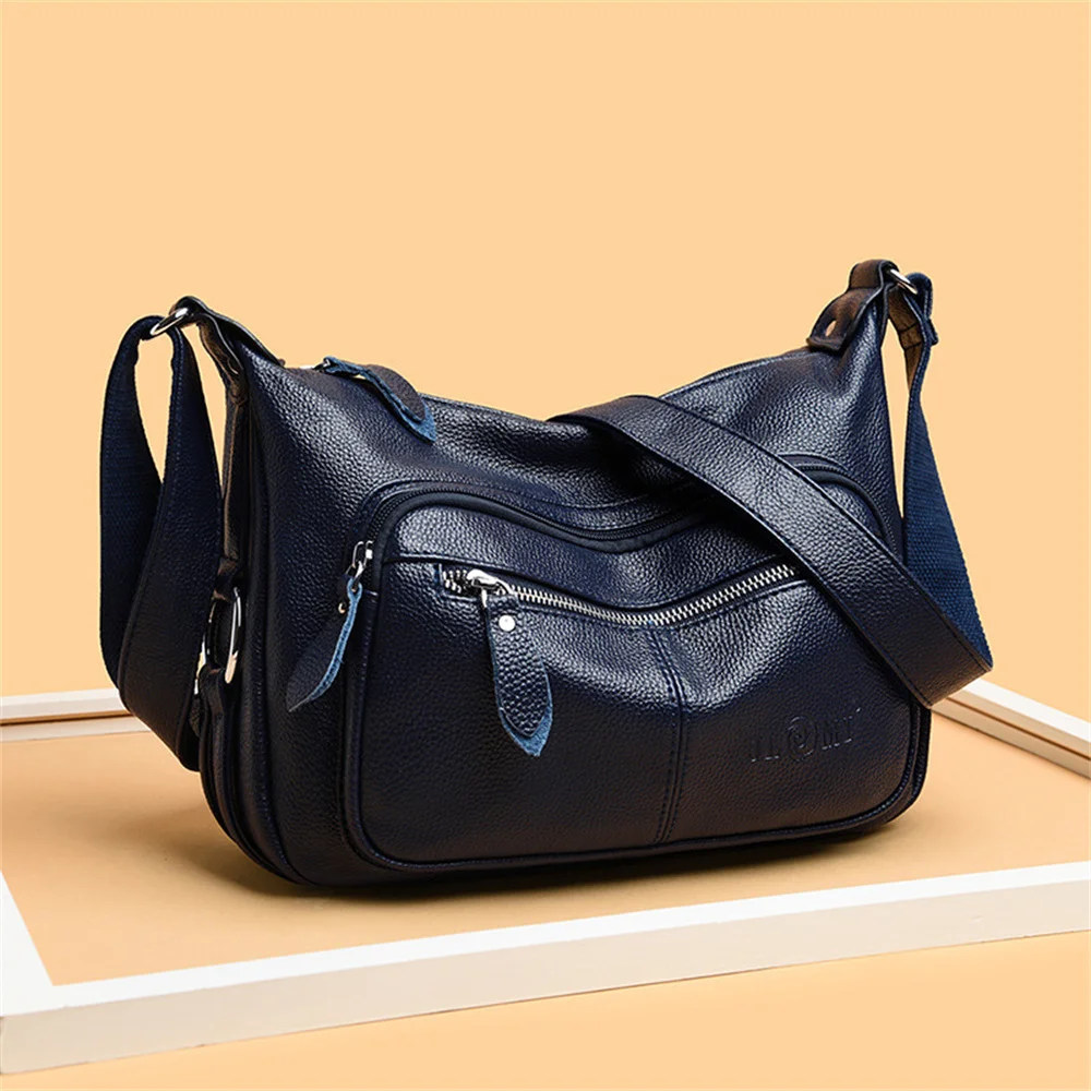 

Сумка на плечо женская из натуральной кожи, саквояж кросс-боди, роскошный мессенджер на плечо