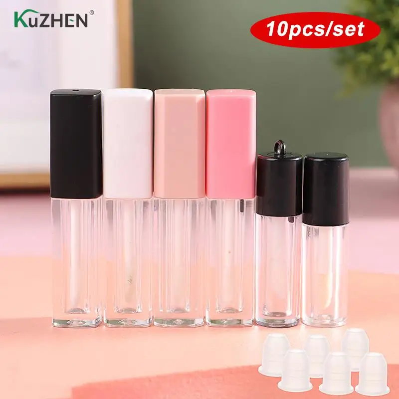 

0.8/1/1.5ML 10PCS/Lot Empty Transparent PE Lip Gloss Tubes Plastic Lip Balm Tube Lipstick Mini Sample Cosmetic Container