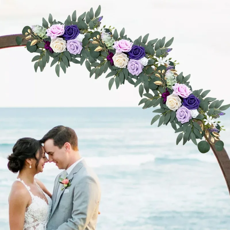 Искусственный шалфей фиолетовый цвет Фотошторы набор свадебных приветственных