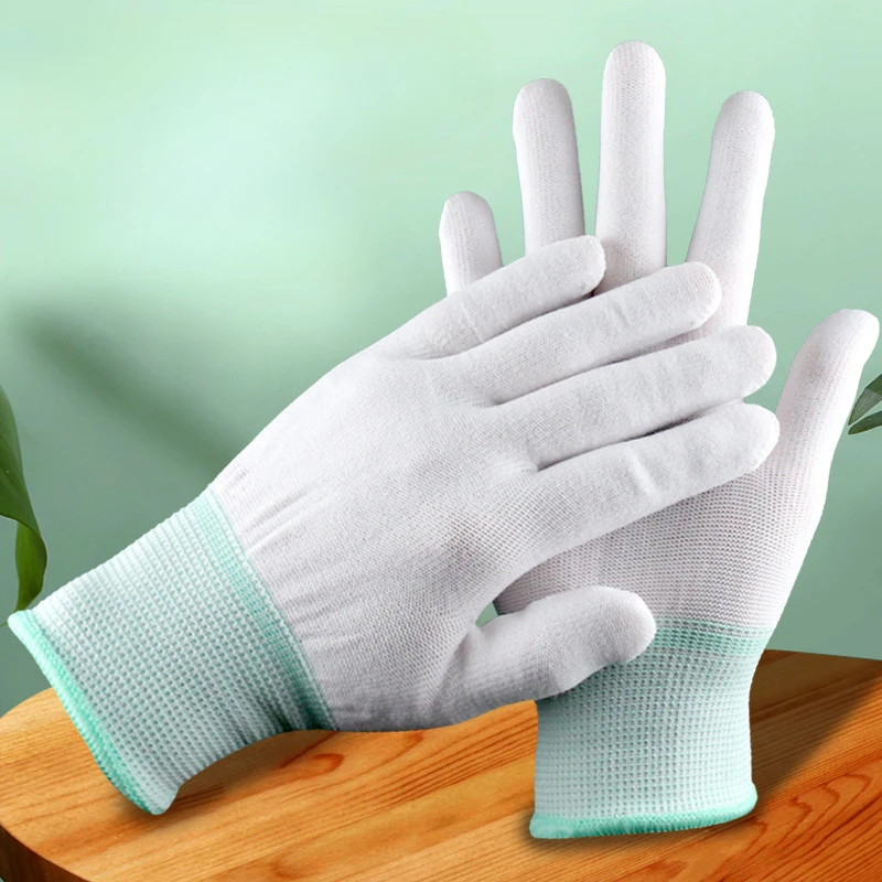 

1 Pairs Quilting Gloves for Free-Motion Quilting Machine Quilters Gloves Lightweight Nylon Sewing Gloves for Knitting Crafting