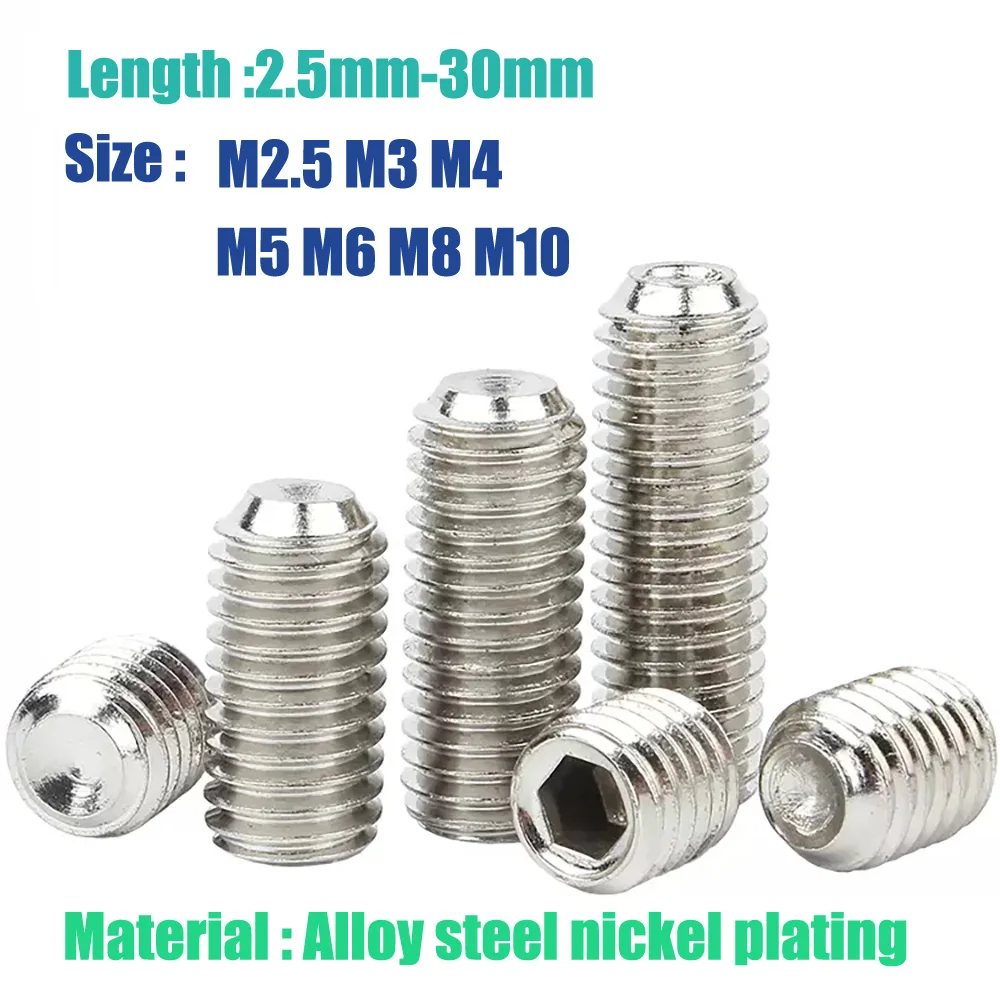 Винты из легированной стали с никелевым покрытием болты шестигранной головкой