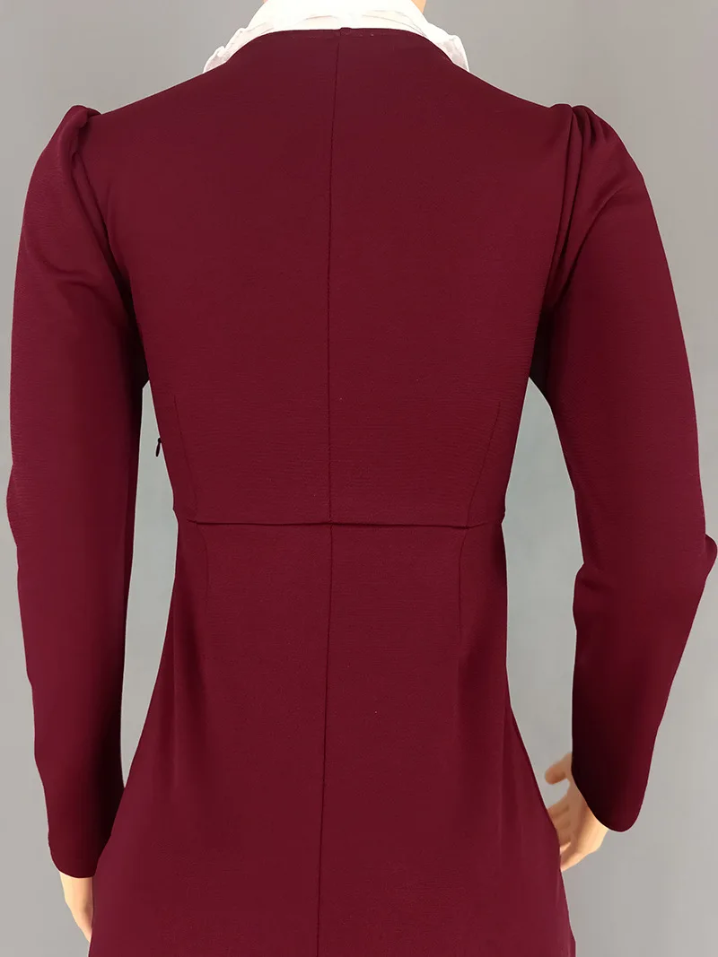 Африканские платья для женщин элегантный кукольный воротник двубортное платье