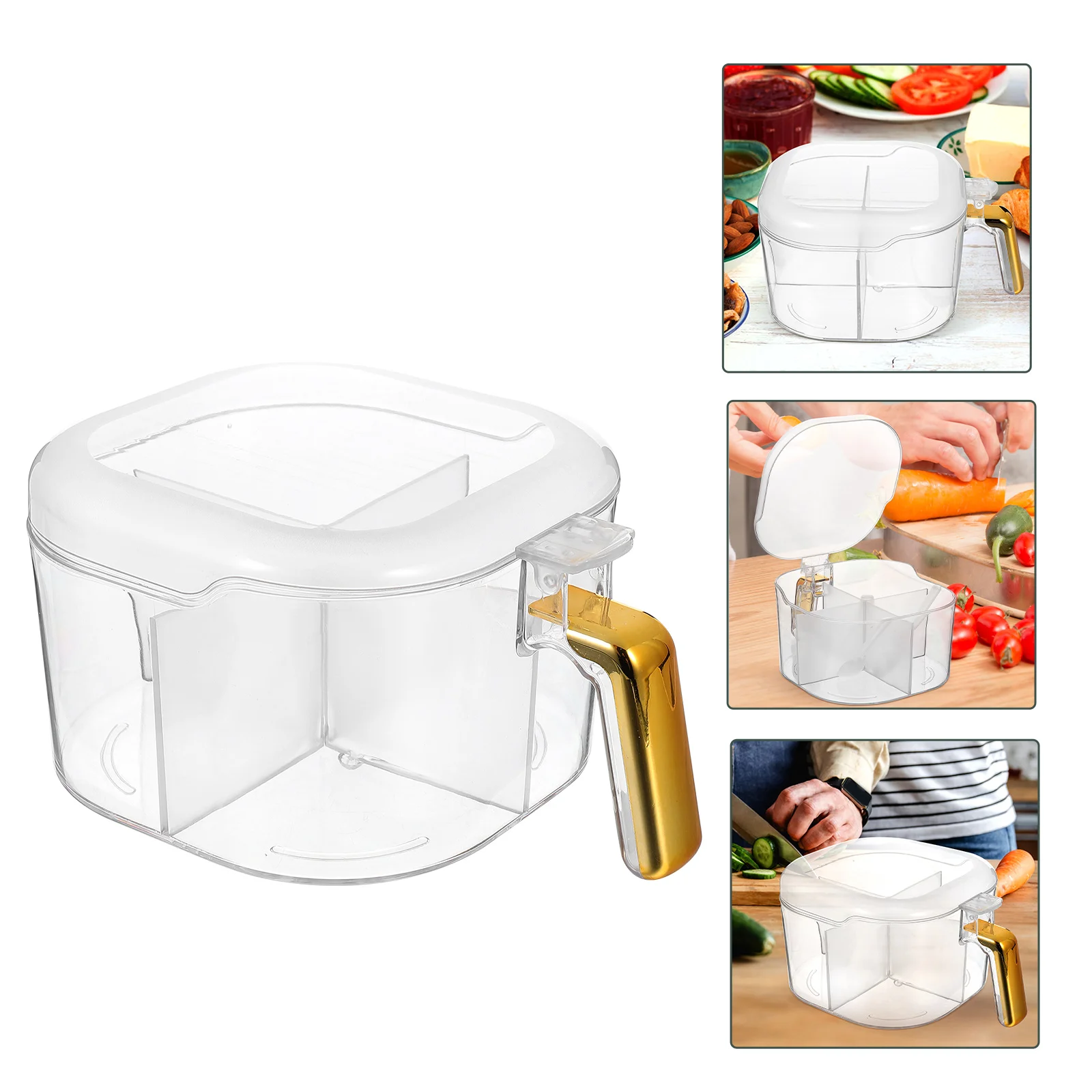 

Seasoning Condiment Box Kitchen Sugar Containers Pots Salt Jar Jars Storage Lids Container Canister Ice Cube Set Organizer