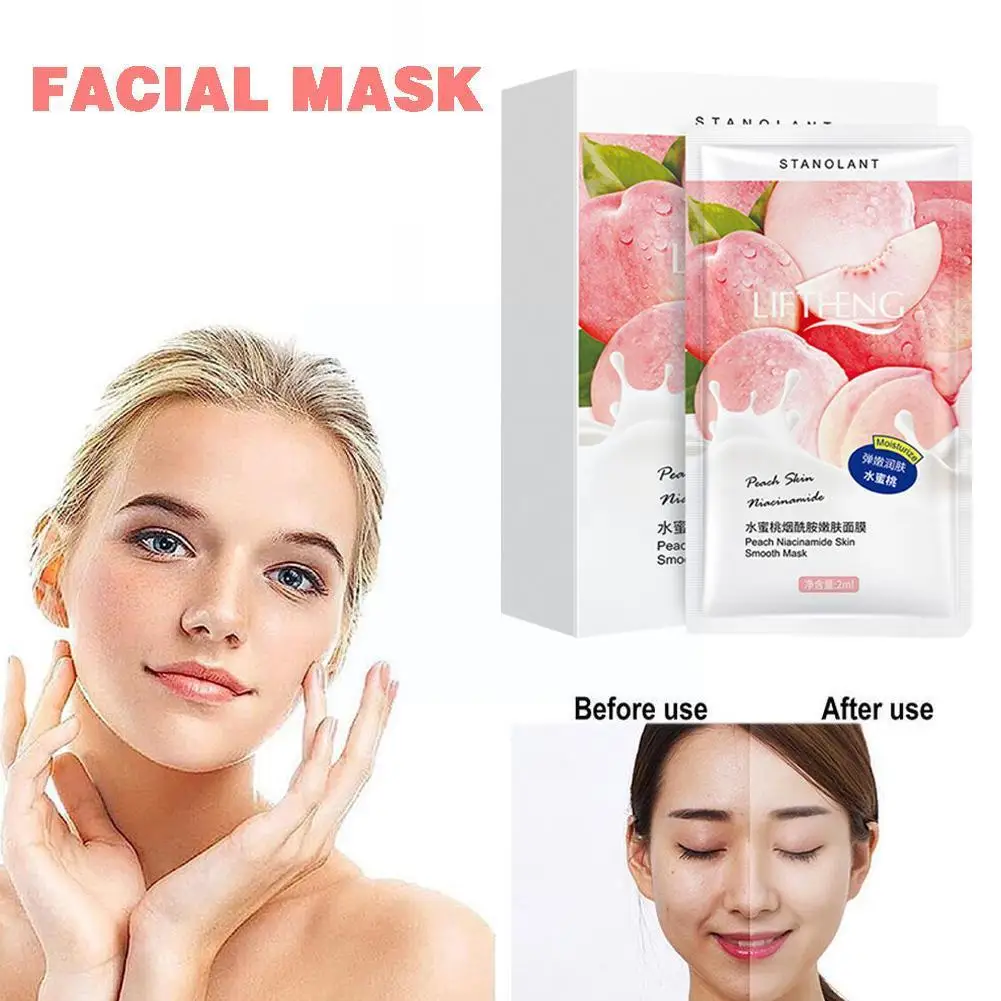 

Peach Niacinamide Sleeping Mask For Face Brightening Shrink Pore Overnight Facial Masks Whitening Firming Rejuvenating Skin O6T1