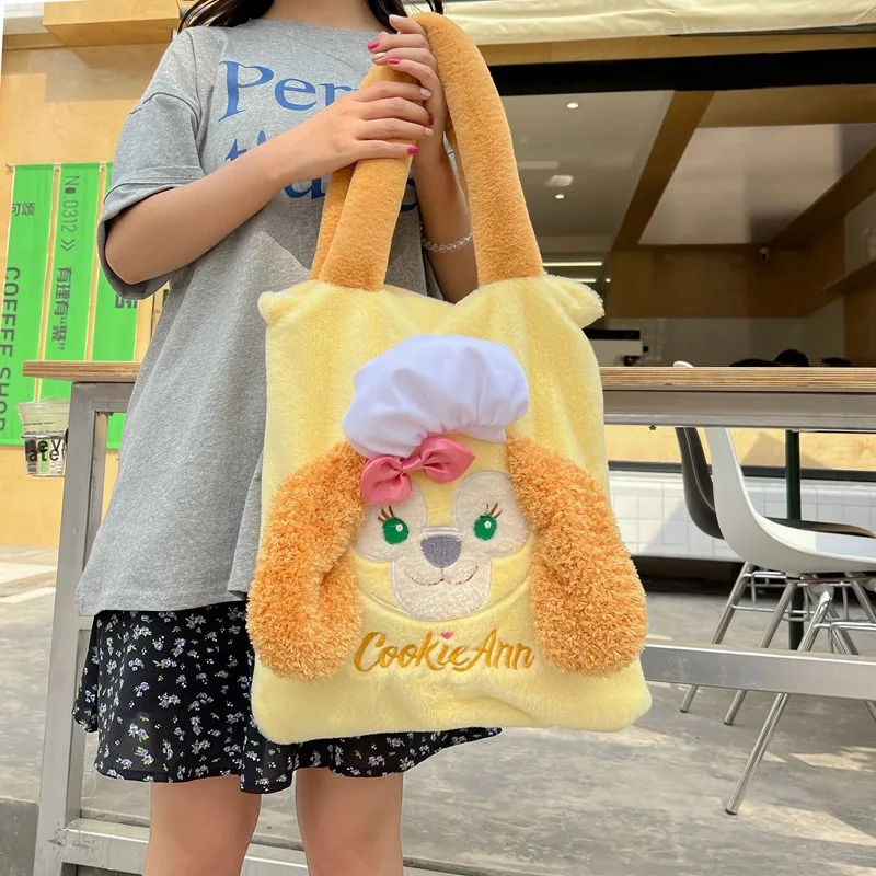 Cookie Ann Disney милые мультяшные плюшевые сумки Kawaii пушистый рюкзак на одно плечо
