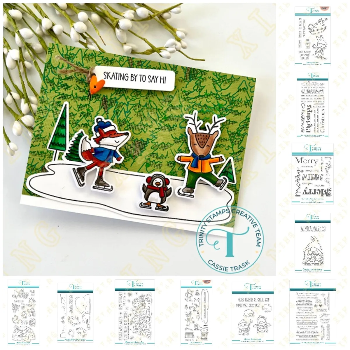 Веселые рождественские предложения Ice Friends металлические штампы прозрачные для