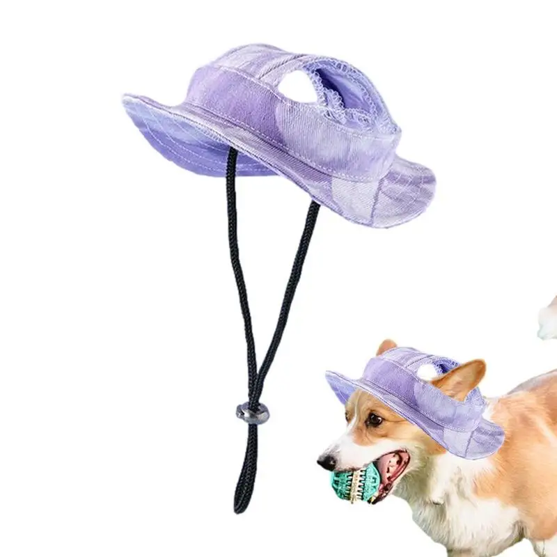 

Шляпа от солнца для собак регулируемые походные кепки товары для домашних животных шляпа для собак Защита от солнца с отверстием для ушей многофункциональная летняя бейсбольная шляпа для домашних животных кошек