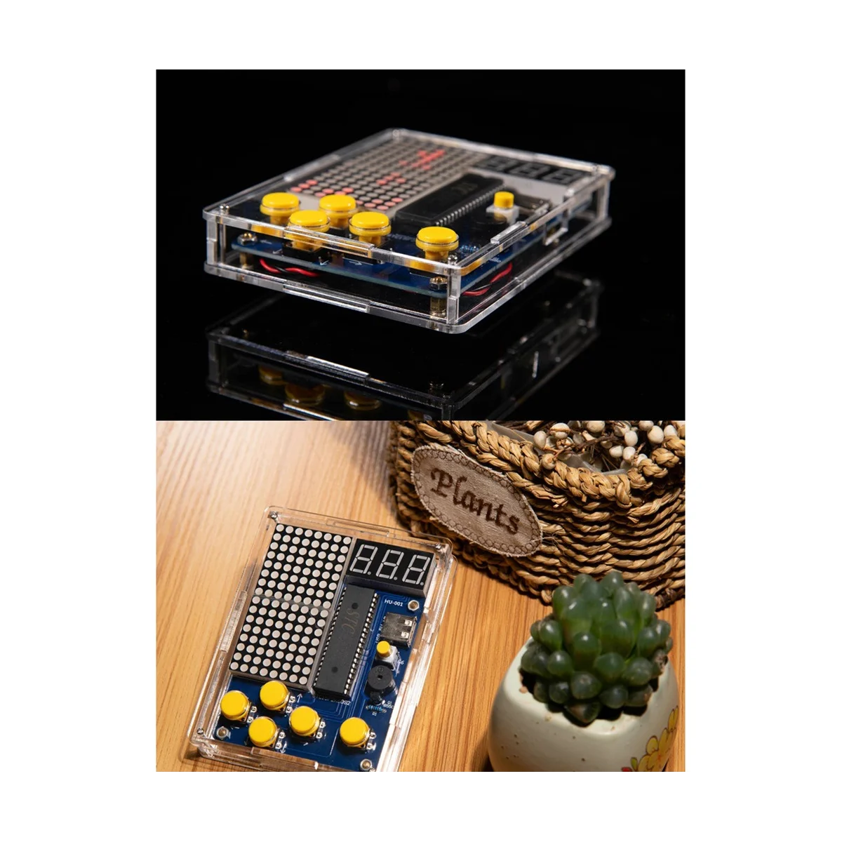 

DIY Game Kit DIY Electronic Soldering Welding Tranning Set Snake Plane with Acrylic Case Pixel Game Console Making Kit
