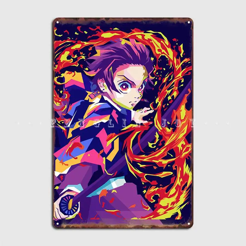 

Tanjiro Demon Slayer Wpap Metal Sign Poster Party Create Club Tin Sign Poster