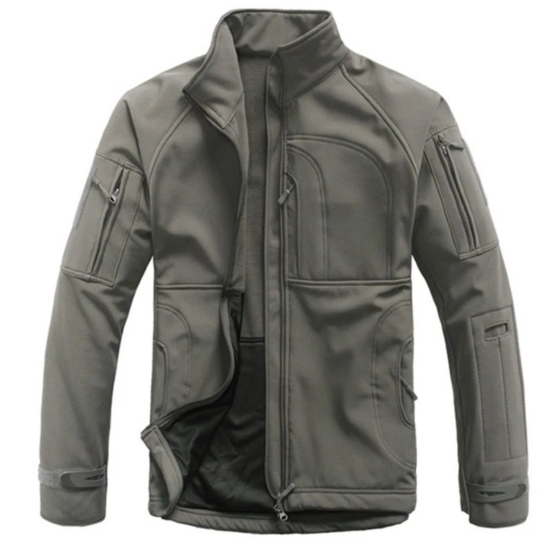 

Softshell Waterproof Tactical Jacket Outdoor Hiking Climbing Sports Clothes Fleece Warm Windproof Men Military Windbreaker Coats