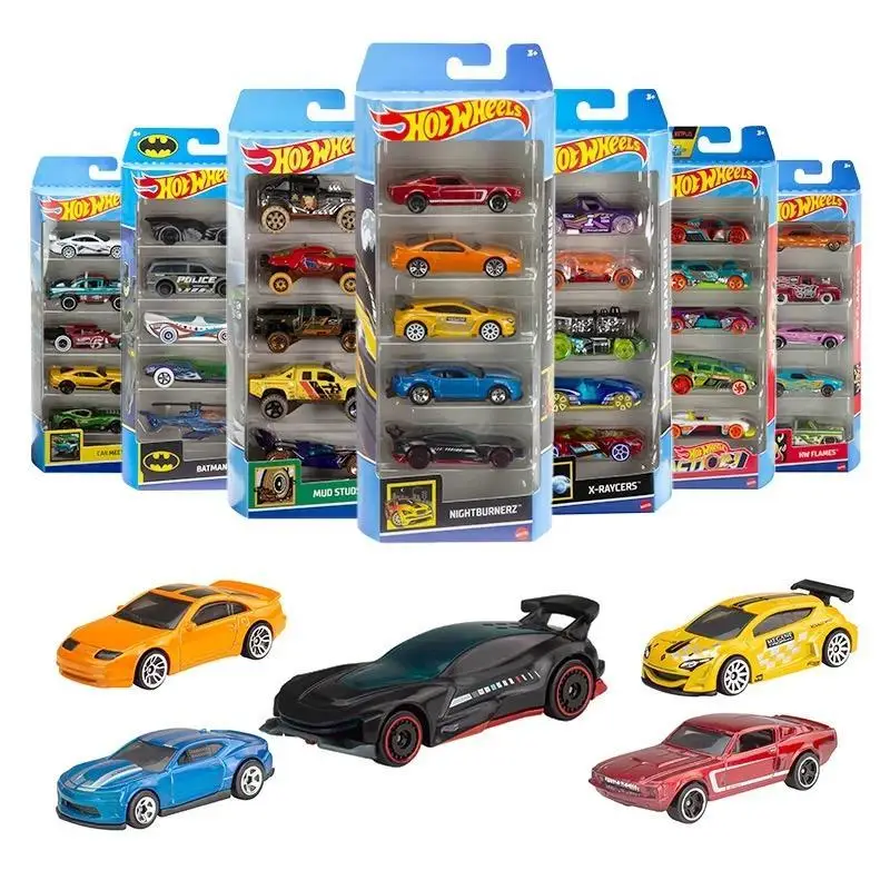 Hot Wheels 5-автомобиль упаковка 1806 грязевые шпильки Nightburnerz X-Raycers моперов для автошоу
