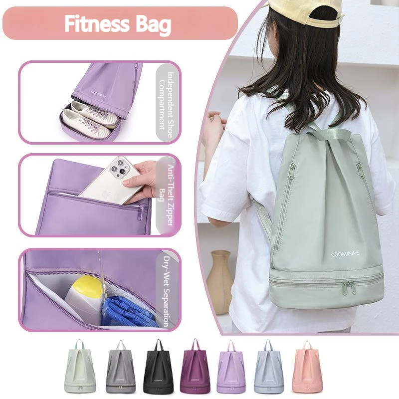 

Women's Sports Gym Backpack Travel Fitness Bags Waterproof Swimming Organizer Bags Foldable Yoga Training Bag Luggage Bags Girls