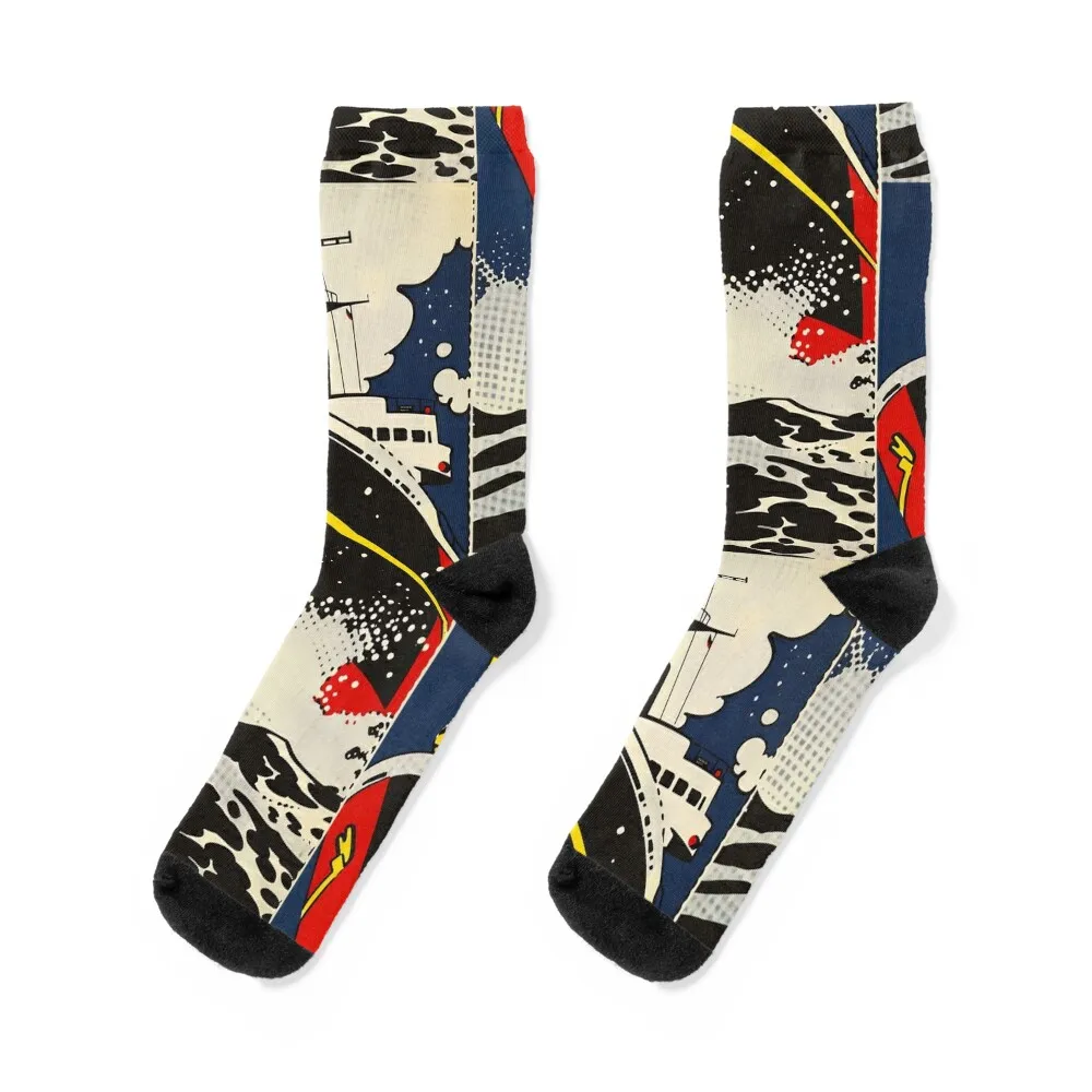 Художественный принт The Wreck of the Edmund Fitzgerald от NoarusRainbowLand — носки 2024 года с памятной