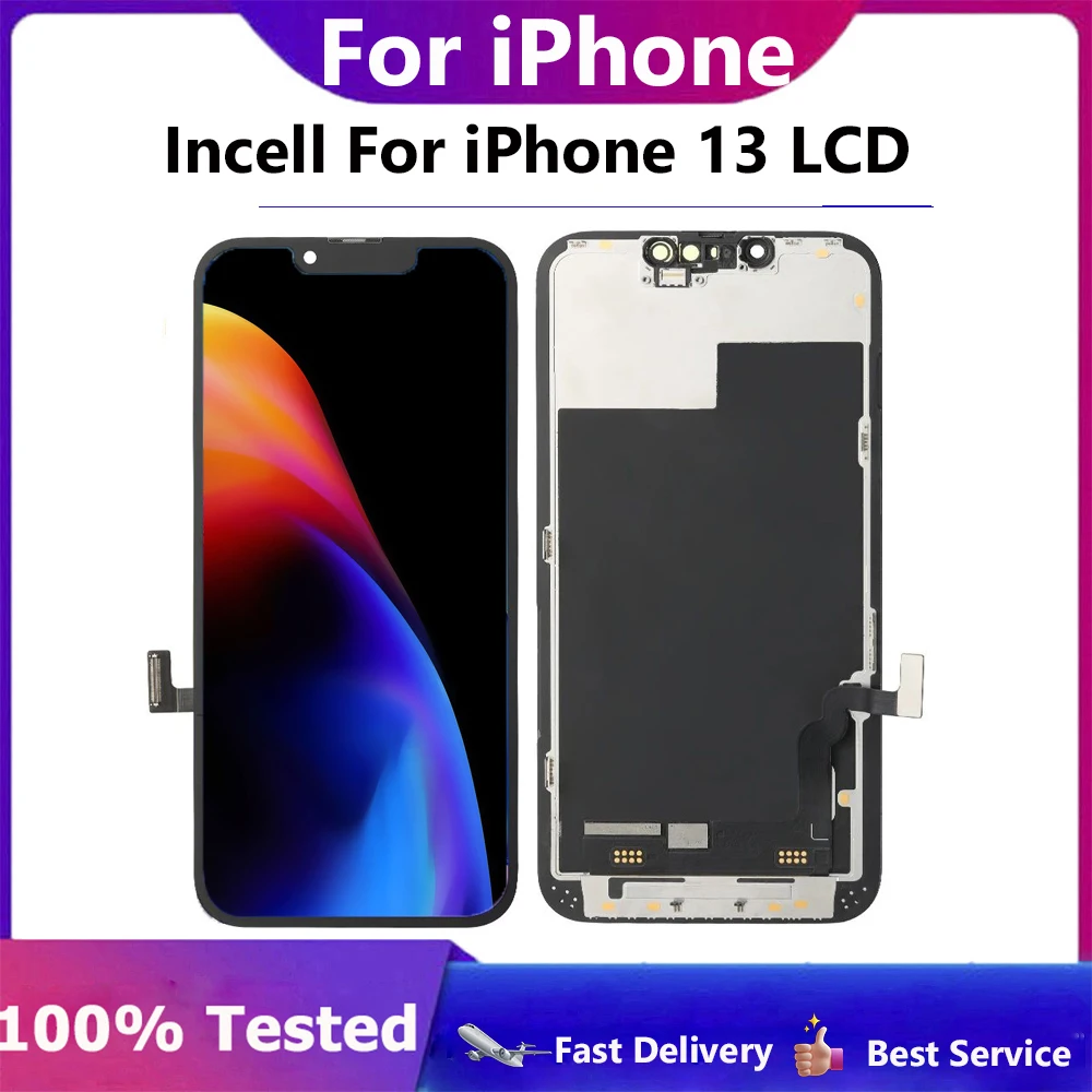 

ЖК-дисплей INCELL для iPhone 13 с 3D сенсорным экраном, дигитайзер, запасные части в сборе, протестированный OLED экран для iPhone 13