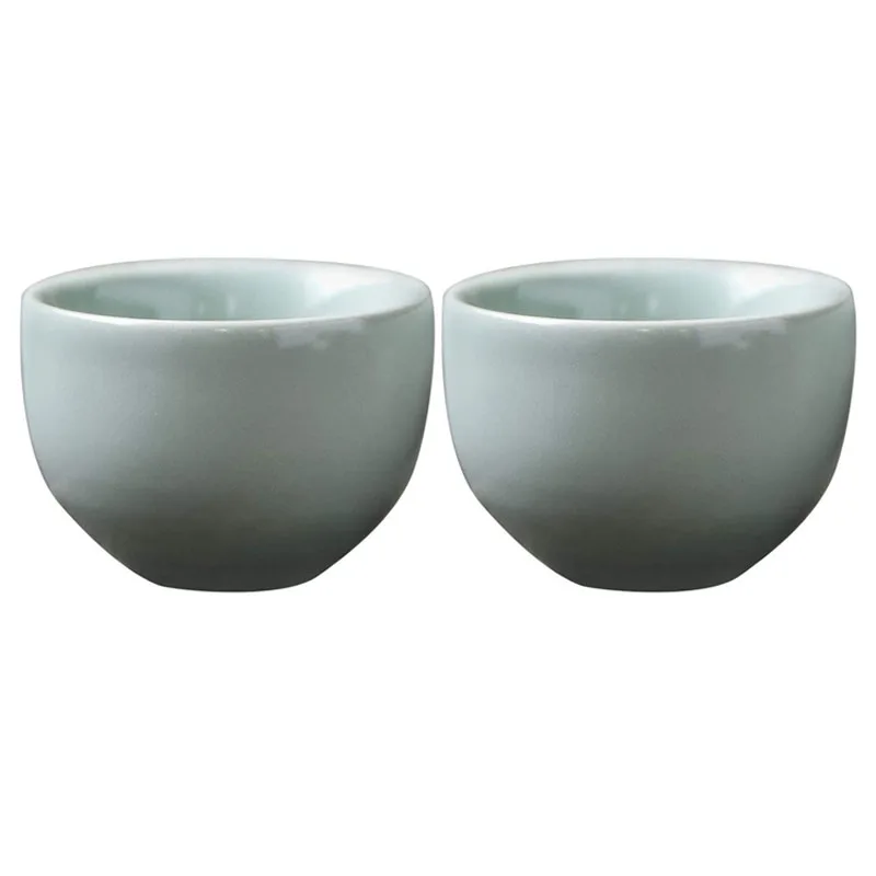 

2 шт., китайская чайная чашка, керамическая чайная чашка, маленькая чайная чашка кунг-фу, 35 мл