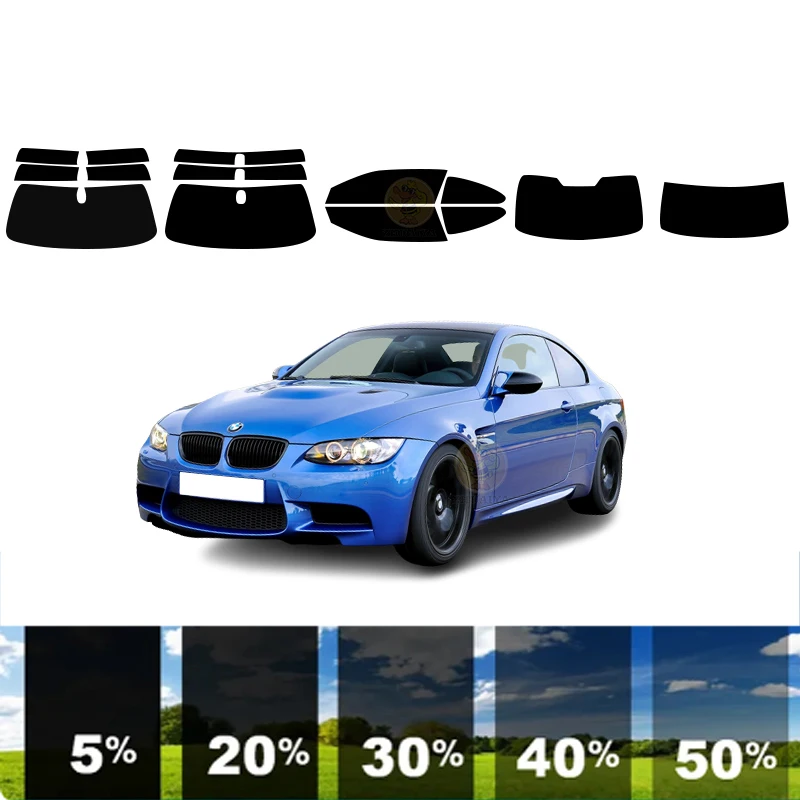 Предварительно вырезанная съемная тонировочная пленка для окон автомобиля 100%