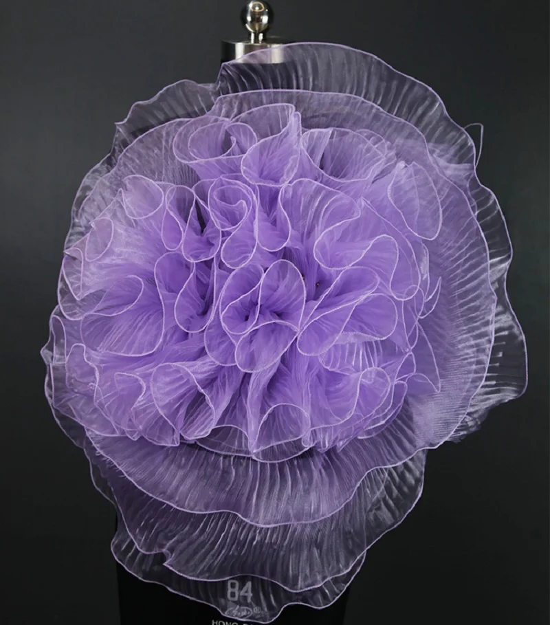 

3 Yards Big Wave Lace Fabric,Transparent Pleated Flounces Mesh Lace,DIY Dress Clothes Fashion Accessories Designer Fabrics