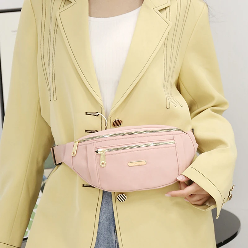 Fashion Crossbody Bags For Female Tassel Banana Bag Women Waist Bag Fanny Pack Zipper Chest Bag Money Pouch Travel Shoulder Bag
