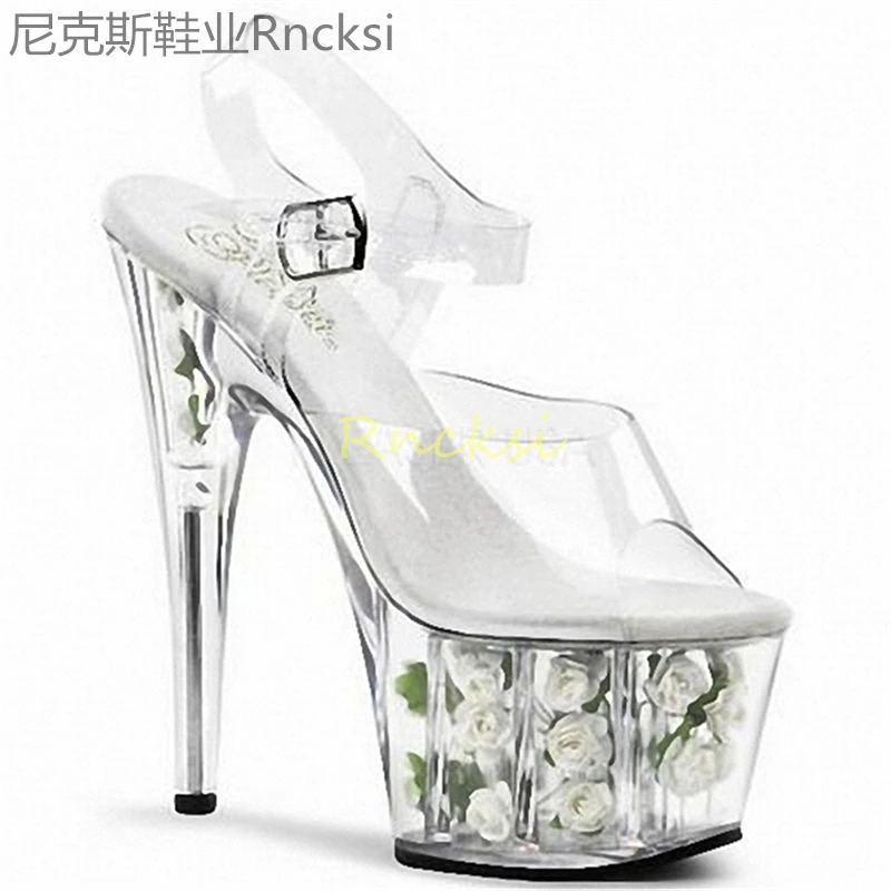 Сандалии на высоком каблуке 17 см женские туфли туфли-шпильки и сексуальные новые