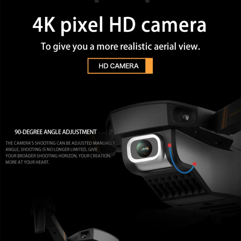 2022 V4 Дрон Wi-Fi 4K HD широкоугольная камера складной стабилизатор высоты прочный