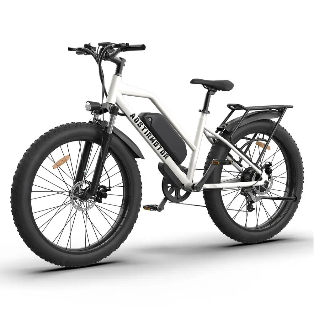 S07-g Aostirmotor Fat Tire Electric Bicycle 3 Riding Modes 26 Inch Electric Mountain Bike With 48v 13ah Battery