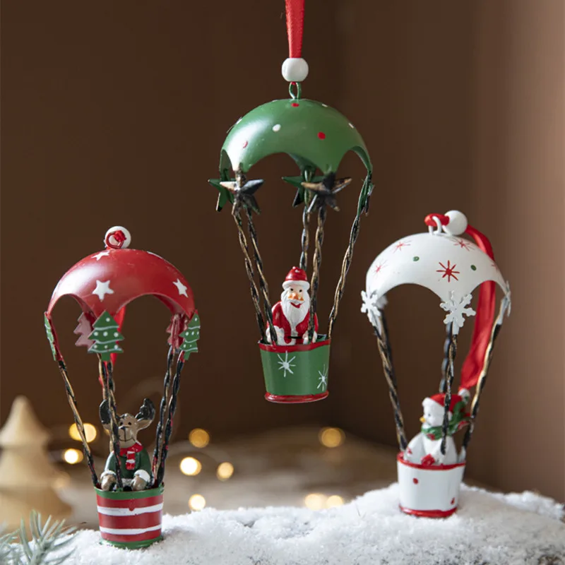 

Iron Christmas Hot Air Balloon Pendant Creative Decorations Tree Pendant