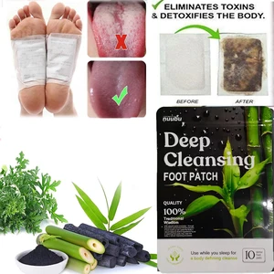 10PCS/Set Detox Foot Patch Bamboo Pads Patches With Adhesive Feet Health Care Tool Improve Sleep Sli in Pakistan