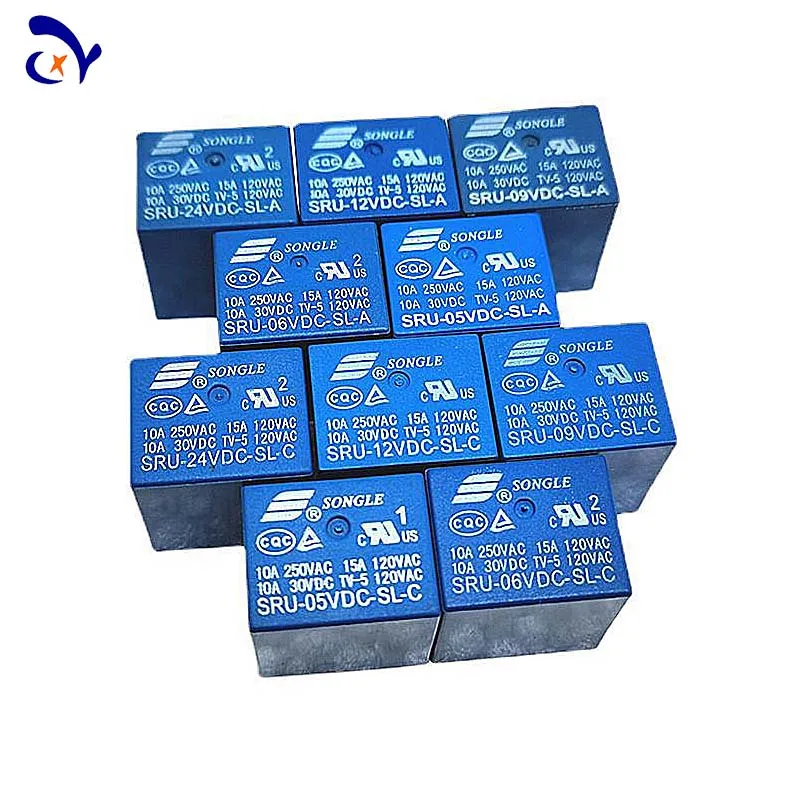 10 шт. SRU -05V 12V 24VDC-SL-A - SL-C 4-pin/5-pin 15A T70 реле Songle