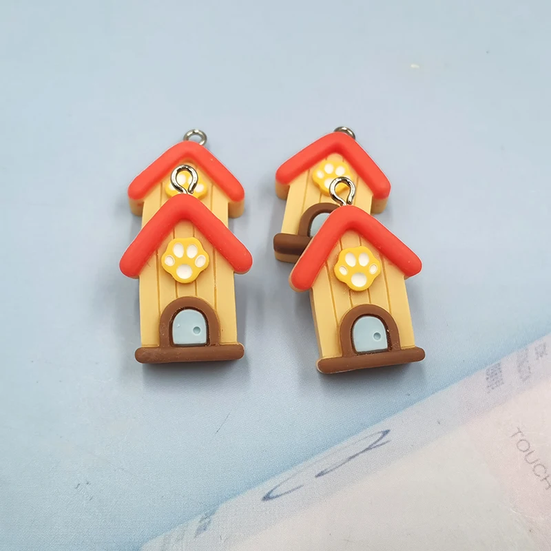 10 шт. забавные подвески в виде домика собаки для сережек брелоков Мультяшные