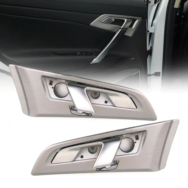 Для Geely Atlas Emgrand X7 спортивный автомобиль интерьерная дверная ручка внутренние детали серебристого цвета автомобильный аксессуар 01232156 01232155