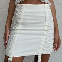 white high waist lace stitching sexy package y2k hip skirt short skirt half length skirt female 2021 fashion spring new products