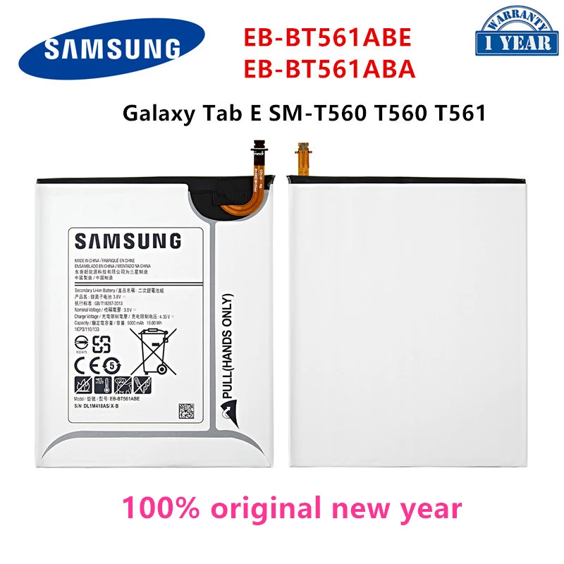 

SAMSUNG Orginal Tablet EB-BT561ABE EB-BT561ABA 5000mAh Battery For Samsung Galaxy Tab E T560 T561 SM-T560 Tablet Battery