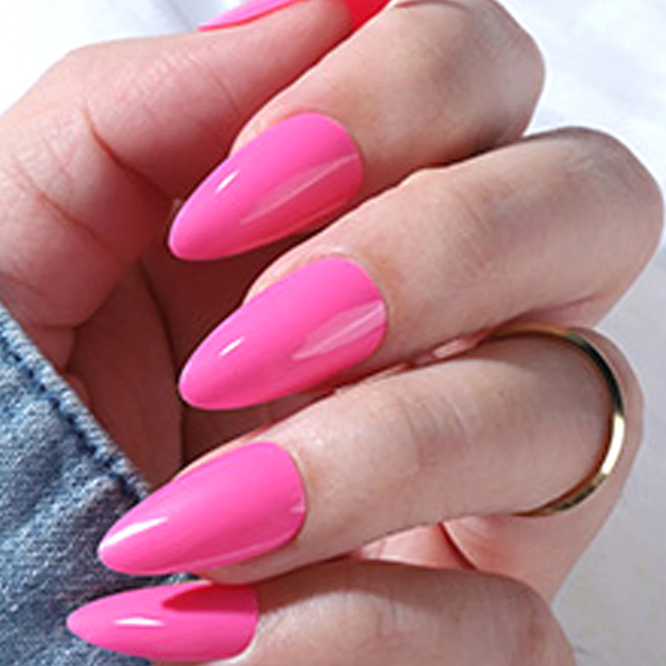 24 шт. длинные миндально-розовые сладкие накладные ногти съемный и многоразовый