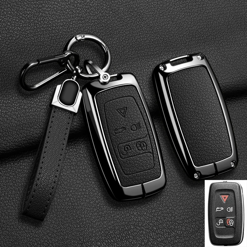 

Чехол для ключей от автомобиля для Land Rover Sport Freelander Discovery 4 Range Rover Sport LR4 2010-2012, кожаный брелок из цинкового сплава, авто