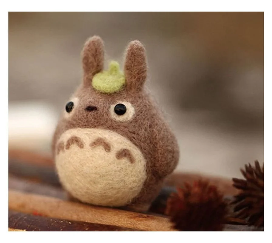 Totoro Poke Fun Diy аниме пакет Вышивка Милая Шерсть Войлок вышивка крестиком крафт