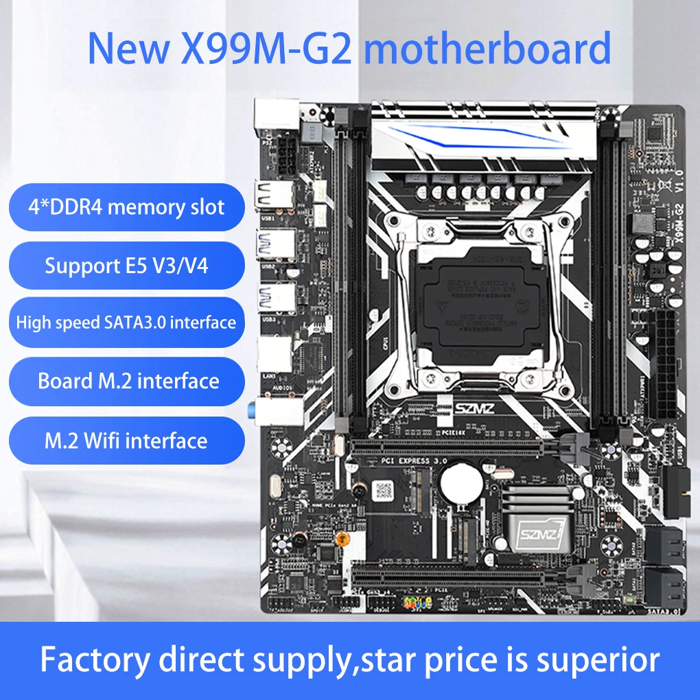 Материнская плата для настольного компьютера LGA 2011-3 DDR3 M-ATX Серверная материнская