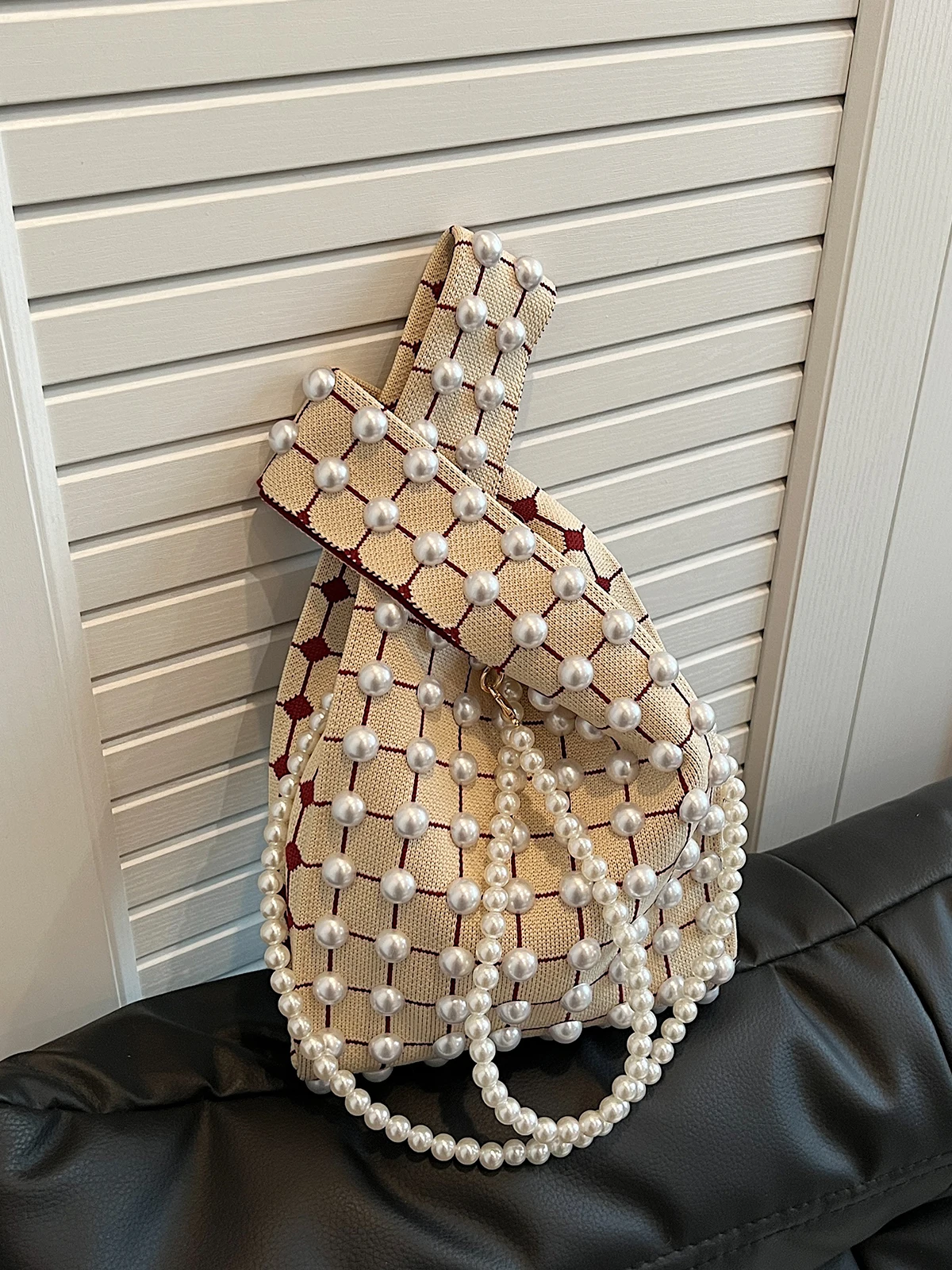 Женская сумка-Кроссбоди с жемчужной цепочкой 2024