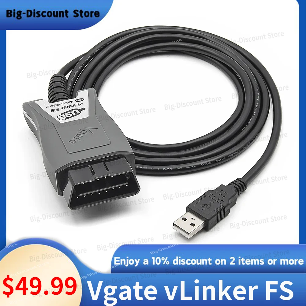 Диагностический сканер Vgate vLinker FS ELM327 OBDII для Mazda Ford