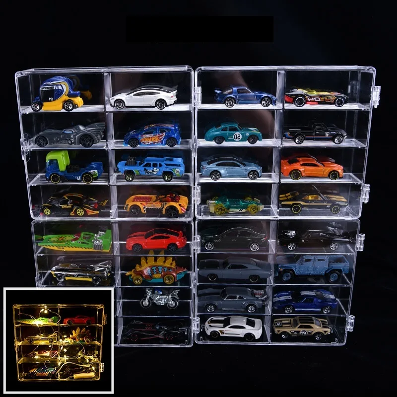 

8 Grid Car Model Toy Storage Box Toy Car Model Domeka Model Dustproof Box Doll Hand-made Transparent Acrylic Display Box