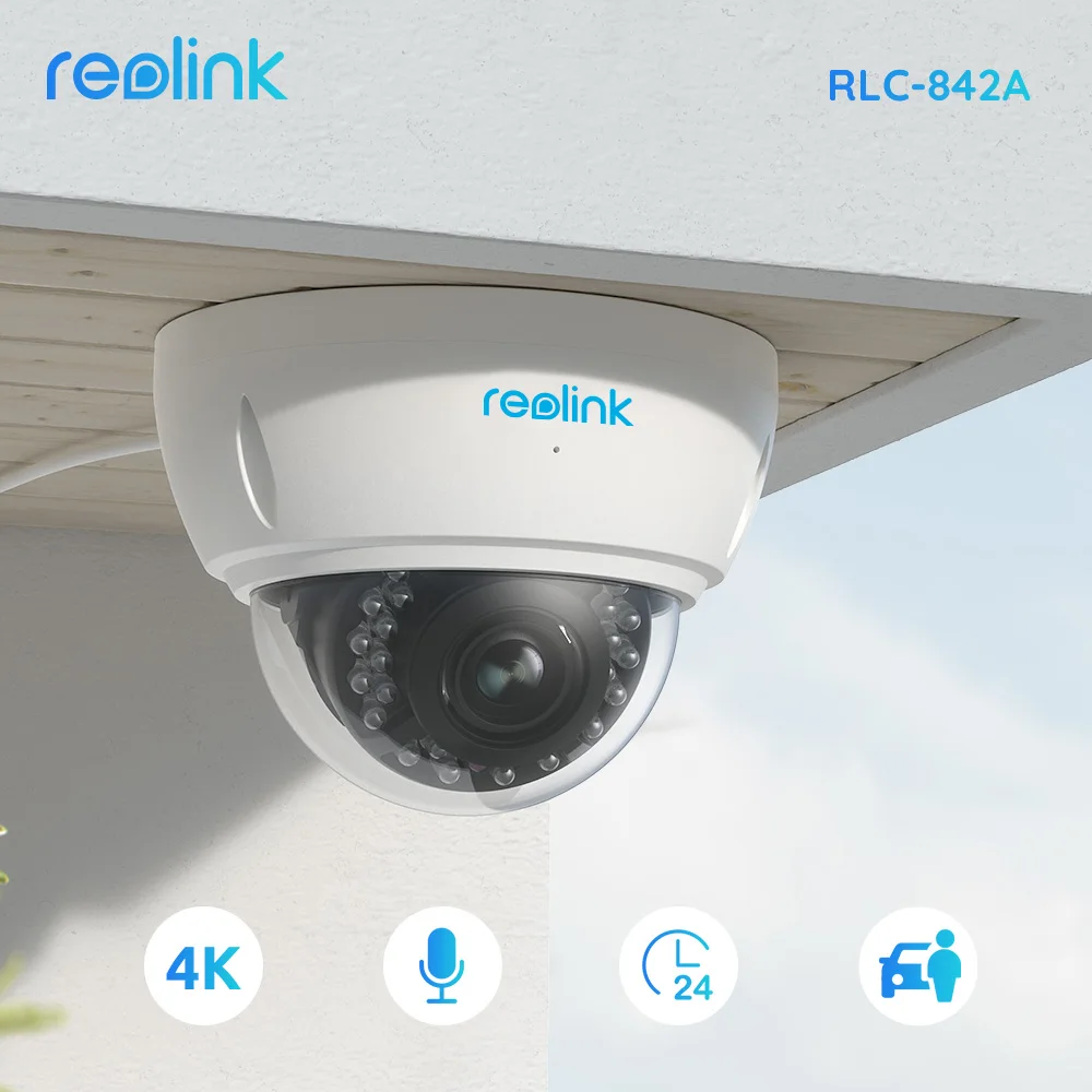 Reolink 4K PoE RLC-842A 8MP IP камера наблюдения 5X оптический зум человека/автомобиля