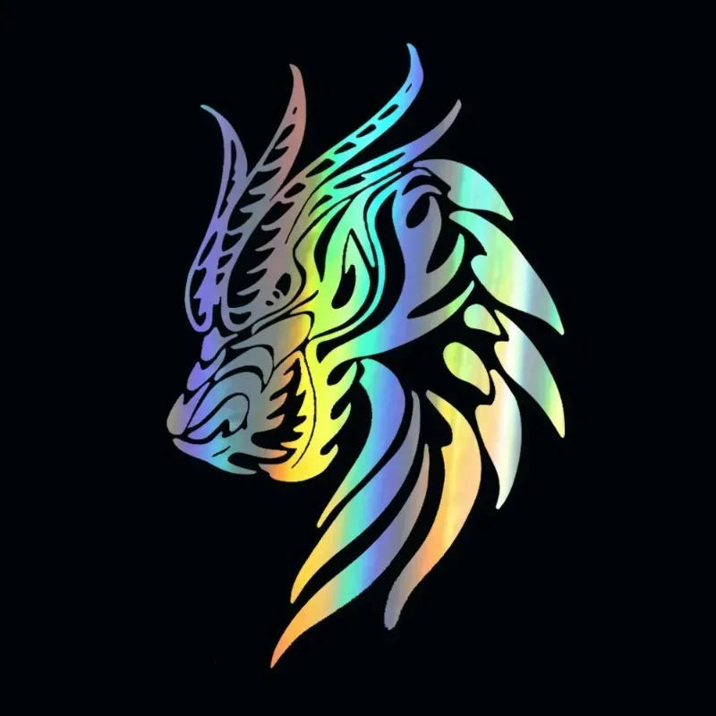 

Забавный узор мифа головы дракона, автомобильные самоклеящиеся наклейки, украшение кузова и красота 12CMX17,2CM