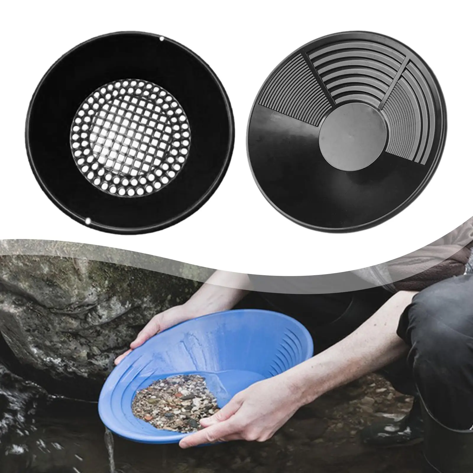 

Два портативных лотка для промывки золота MainKey 14 дюймов