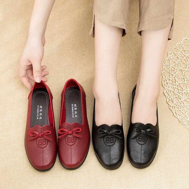 New Fashion Spring Summer Soft Leather Women Flat Loafers High Quality Leather Women Flats Shoes Mocasines Casual Shoes Female