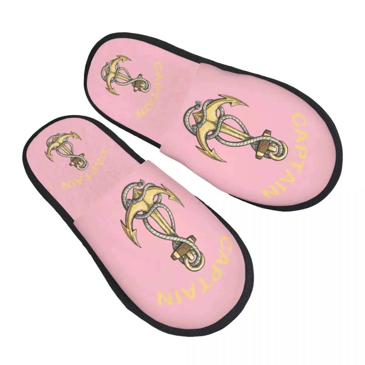 Домашние тапочки с морским капитаном якоря на заказ женские мягкие из пены