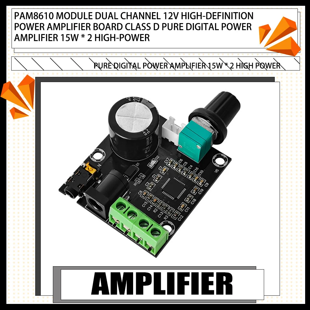 

20mA Power Amplifier Board Home 2x15W Dual Channel Audio Amp Module Speaker Replacement Electronic Amplifying Equipment