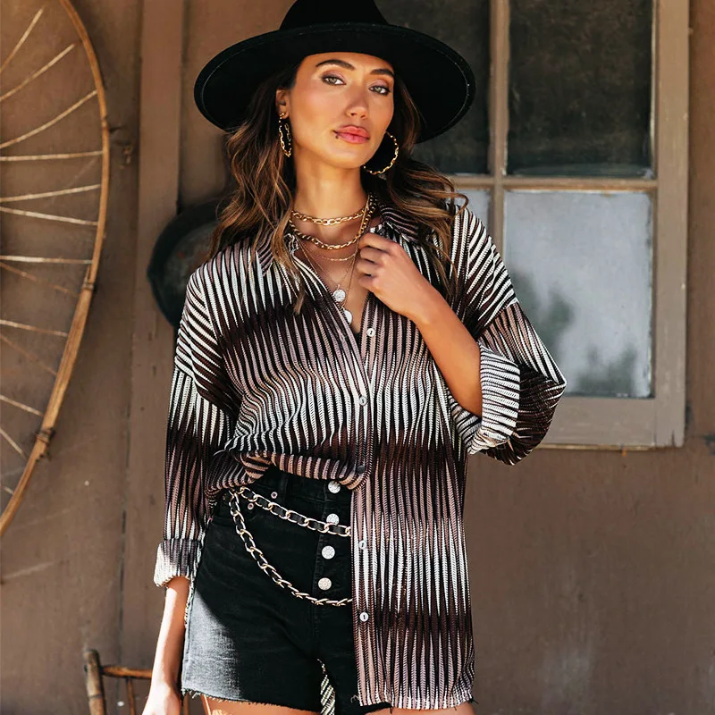 

New Striped Bikini Cover Up Womens Printed Breezy Kimono Sleeve Cardigan Casual Boho Open Front Cover Up Blouse Tops